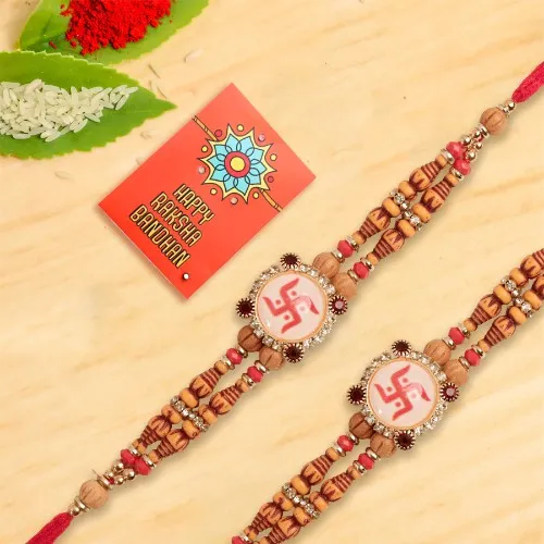 Festive Swastik Rakhi Gift