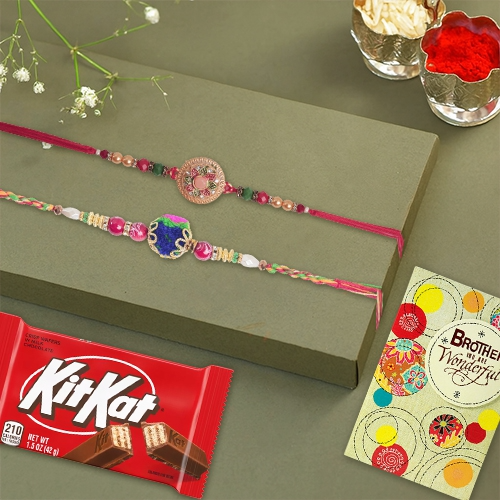 Charming Twin Rakhis and KitKat Treat