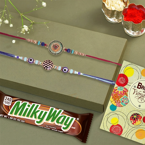 Milky Way Paired with 2 Rakhis
