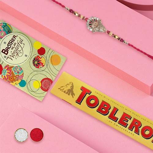 Elegant Rakhi and Toblerone Bar