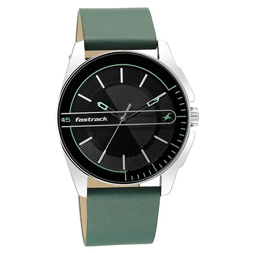 Charismatic Fastrack Analog Black Dial Mens Watch to India Free Shipping