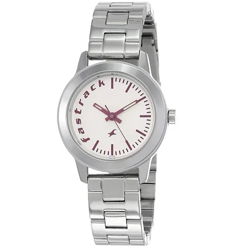 Trendy Fastrack Fundamentals White Dial Ladies Analog Watch to India Free Shipping