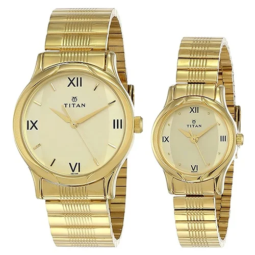 Buy Titan Men Gold Toned Dial Watch NF1578YM05 - Watches for Men