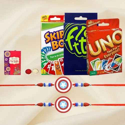 Exclusive Kids Rakhi Set N Card Games Set with Card