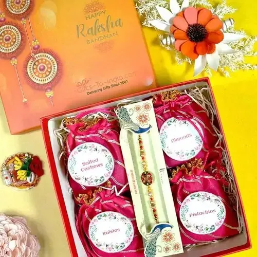 Attractive Rakhi  N  Nuts Signature Box