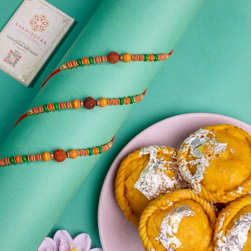 Divine Rakhi and Sweet Treats Hamper