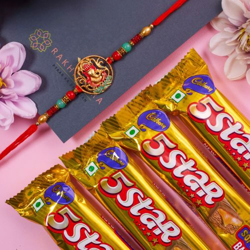 Divine Ganesha Rakhi & Chocolates Combo