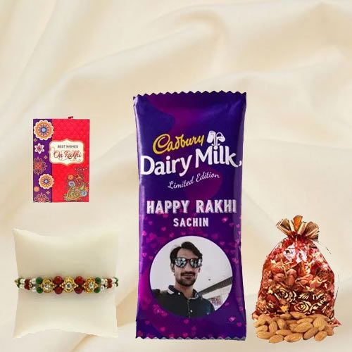 Unique Rakhi with Sweet Treats Set