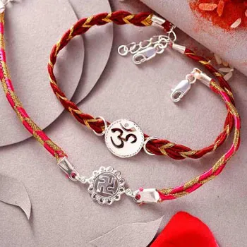 Silver n Gold Rakhi Sets