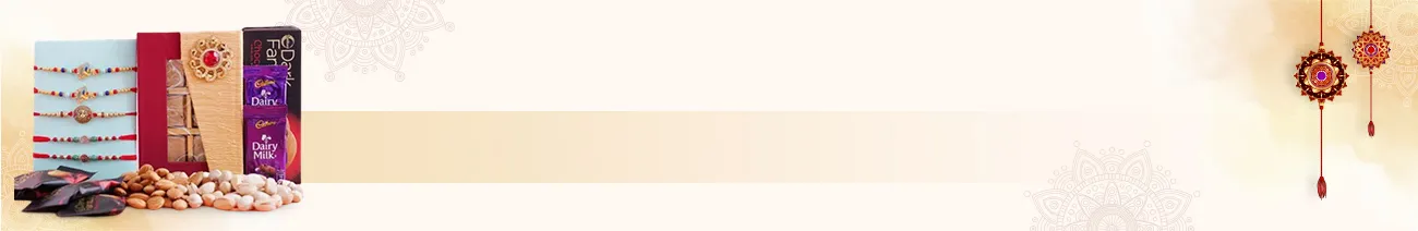 Rakhi With Sweets, Dry Fruits & Chocolate