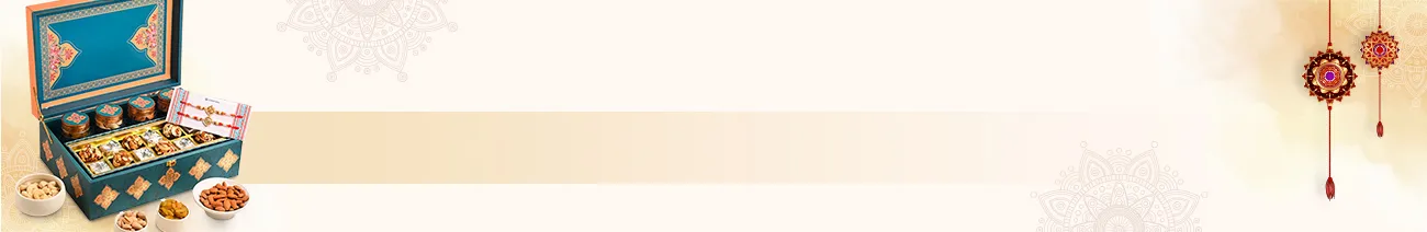 Rakhi With Sweets & Dry Fruits